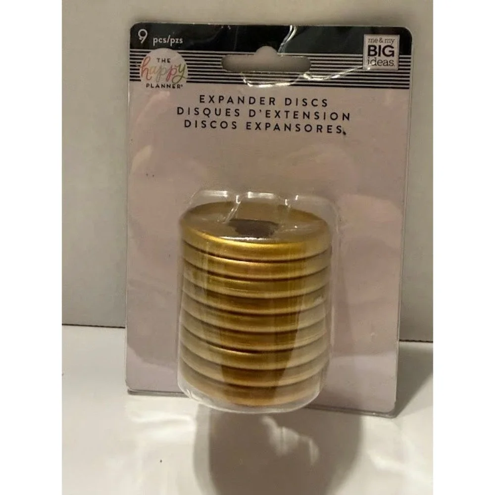 The Happy Planner Expander Discs Gold Metallic 9 Piece Set Me & My Big Ideas NEW